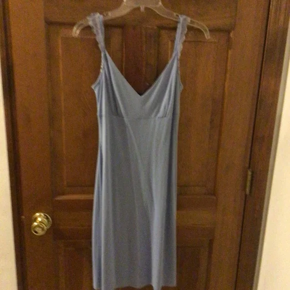 express light blue dress Square Neck Sleeveless Bubble Mini Dress With Pockets
